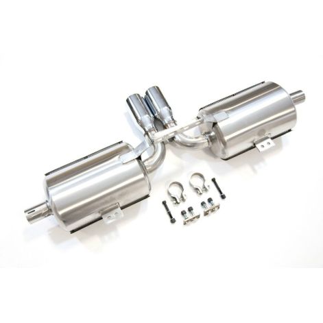 Porsche 986 Boxster Cat Back Exhaust with Chrome Tailpipes - Top Gear