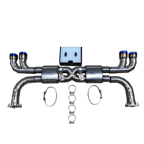 Porsche 911 991.1 Turbo Titanium Valved Exhaust Burnt Tailpipes - Top Gear