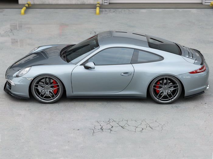 Porsche 911 Carrera 991 (2011-2016) Side Skirts Splitters Carbon Look - Maxton Design