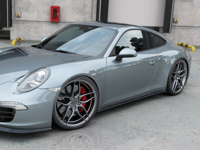 Porsche 911 Carrera 991 (2011-2016) Side Skirts Splitters Carbon Look - Maxton Design