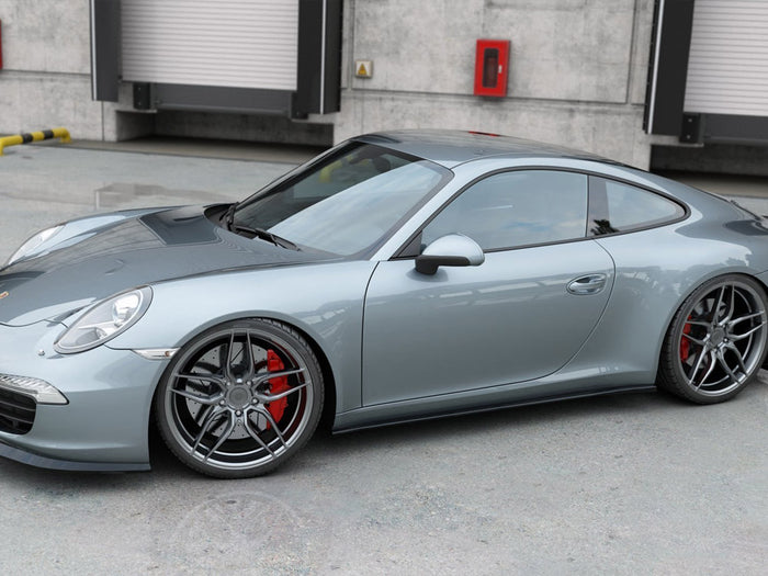 Porsche 911 Carrera 991 (2011-2016) Side Skirts Splitters Carbon Look - Maxton Design