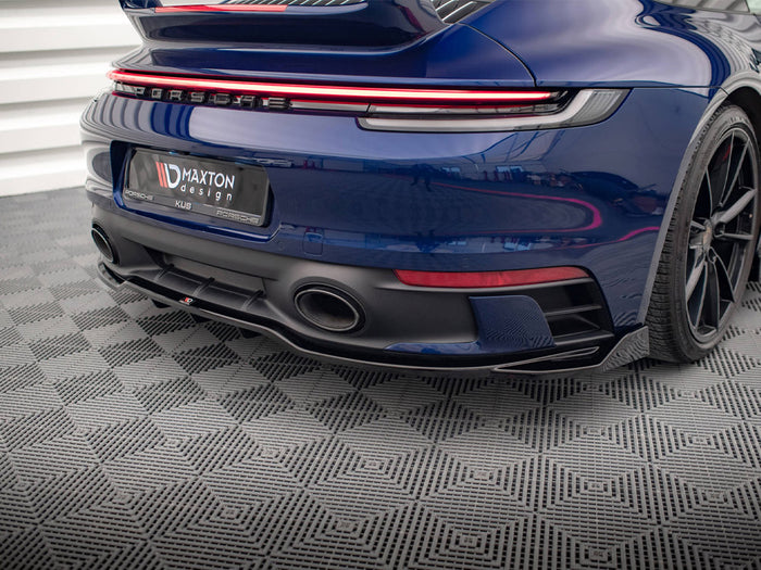 Porsche 911 Carrera Aero / Carrera GTS 992 Rear Splitter (Vertical Bars) V.2 - Maxton Design
