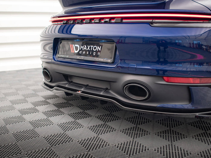 Porsche 911 Carrera Aero / Carrera GTS 992 Rear Splitter (Vertical Bars) V.2 - Maxton Design
