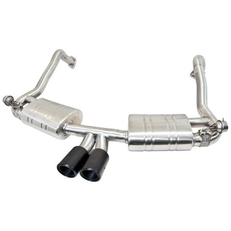 Porsche 981 Boxster & Cayman Valved Cat Back Exhaust Carbon Tailpipes - Top Gear Exhausts