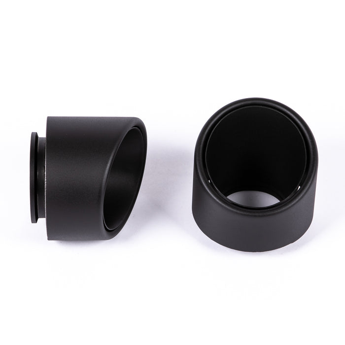 Porsche 718 Inconel Rolled Exhaust Tips (Black Coated) - JCR Exhaust