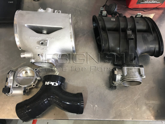 Porsche 981 DFI Cayman Spyder/GT4 (3.8L) - IPDKIT81482-38 Aluminum intake plenum kit - IPD Plenums