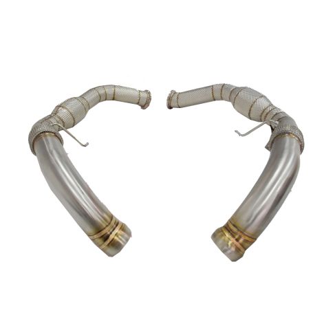 Porsche Panamera 971 2.9L Turbo Decat Exhaust Uppipe With Heat Shield - Top Gear Exhausts