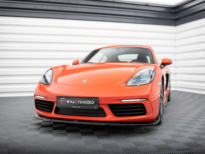 Porsche 718 Cayman Front Splitter V.2 - Maxton Design