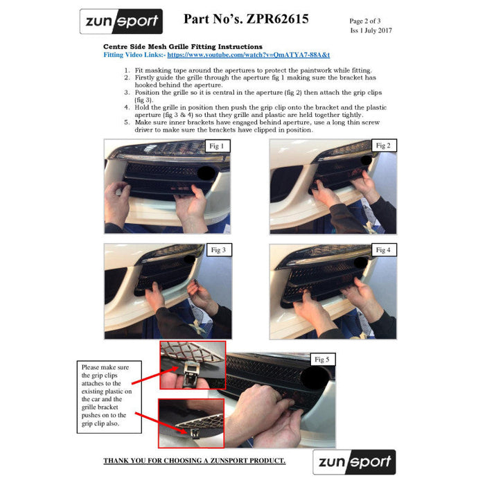 Porsche 991.1 Gts - Full Grille Set (Without Parking Sensors) - Zunsport