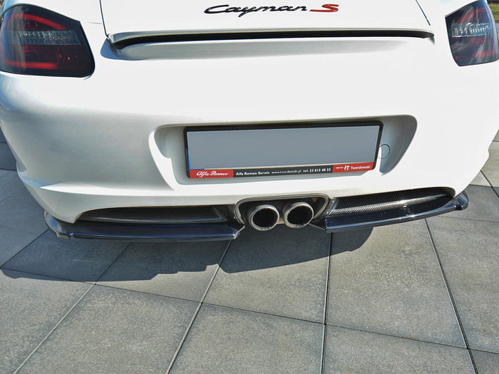 Porsche Cayman S 987C (2006-2009) Rear Side Splitters - Textured - Maxton Design