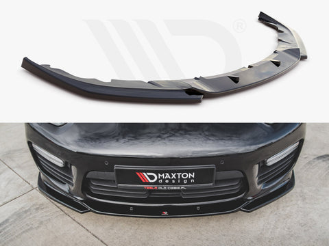 Porsche Panamera Turbo 970 Facelift (2013-2016) Front Splitter V.2 - Textured - Maxton Design