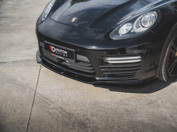 Porsche Panamera Turbo 970 Facelift (2013-2016) Front Splitter V.2 - Textured - Maxton Design