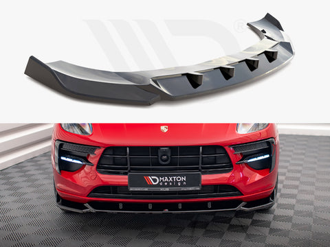 Porsche Macan GTS / Sport Design Mk1 Facelift Reduced - Front Splitter V.1 - Textured - Maxton Design