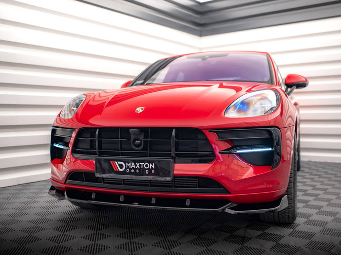 Porsche Macan GTS / Sport Design Mk1 Facelift Reduced - Front Splitter V.1 - Textured - Maxton Design