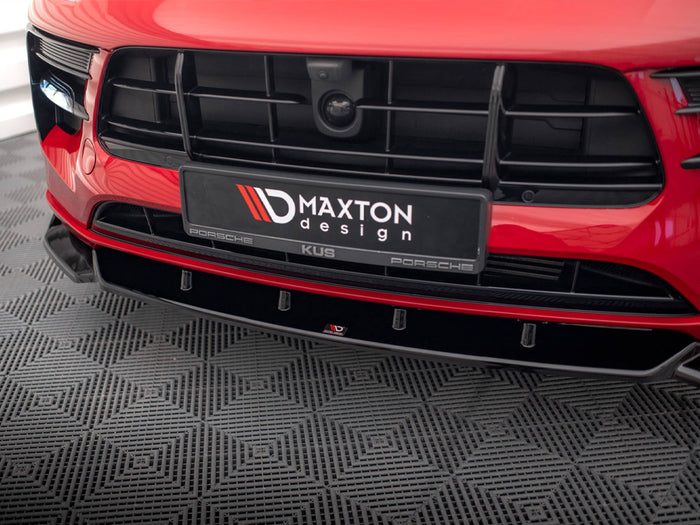 Porsche Macan GTS / Sport Design Mk1 Facelift Reduced - Front Splitter V.1 - Textured - Maxton Design