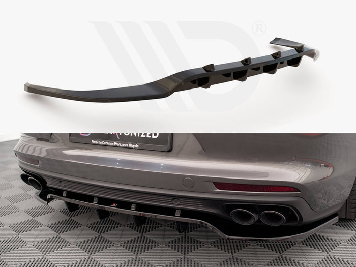 Porsche Panamera Turbo S E-Hybrid / Panamera E-Hybrid / Panamera 4S 971 Rear Splitter (Vertical Bars) - Maxton Design