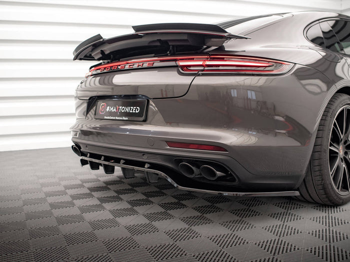 Porsche Panamera Turbo S E-Hybrid / Panamera E-Hybrid / Panamera 4S 971 Rear Splitter (Vertical Bars) - Maxton Design