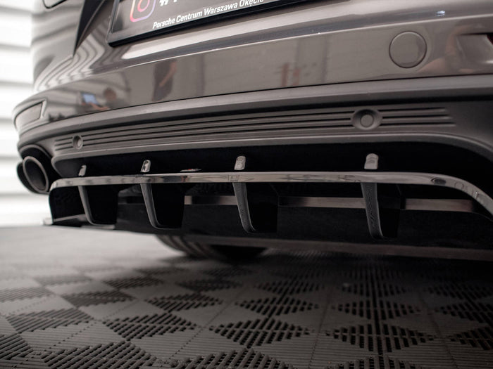 Porsche Panamera Turbo S E-Hybrid / Panamera E-Hybrid / Panamera 4S 971 Rear Splitter (Vertical Bars) - Maxton Design