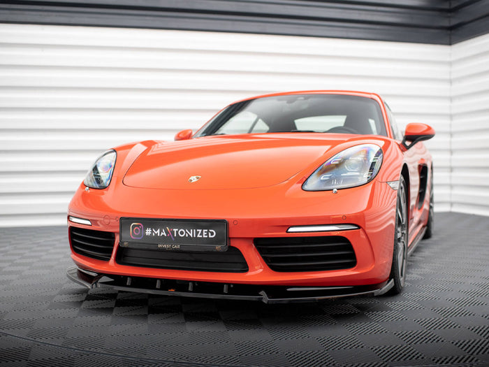 Porsche 718 Cayman 982c Front Splitter V.1 - Maxton Design