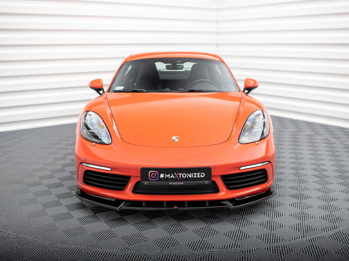 Porsche 718 Cayman 982c Front Splitter V.1 - Maxton Design