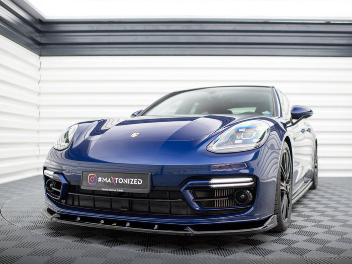 Porsche Panamera E-Hybrid 971 Facelift Front Splitter V.2 - Maxton Design