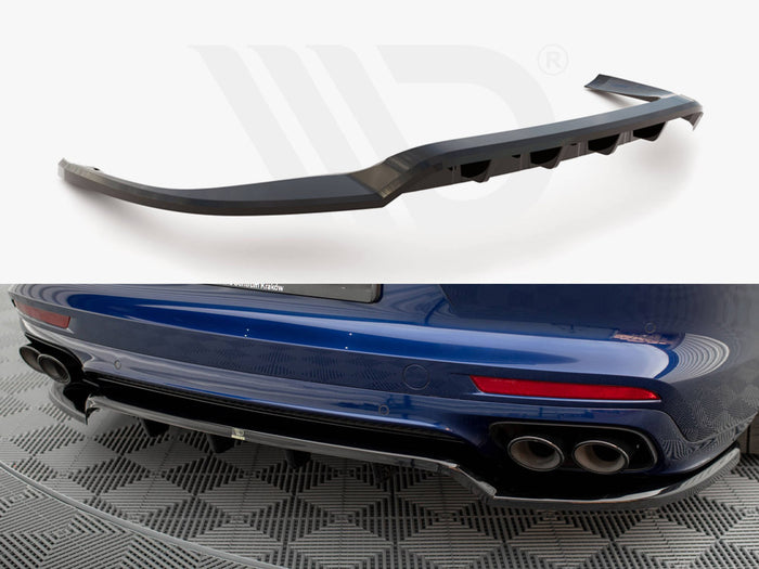 Porsche Panamera E-Hybrid 971 Facelift Rear Splitter (Vertical Bars) - Maxton Design