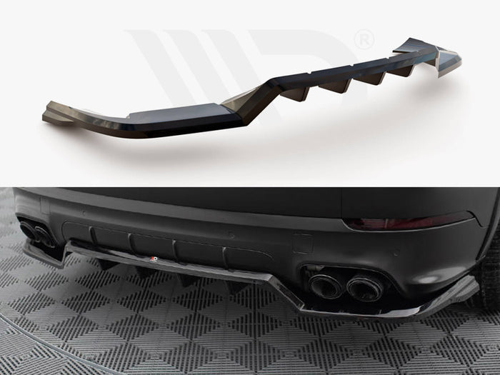 Porsche Cayenne Sport Design Mk3 Rear Splitter (Vertical Bars) - Maxton Design