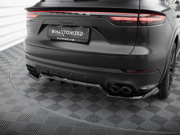 Porsche Cayenne Sport Design Mk3 Rear Splitter (Vertical Bars) - Maxton Design