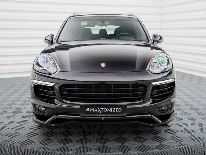 Porsche Cayenne Mk2 Facelift Front Splitter - Maxton Design