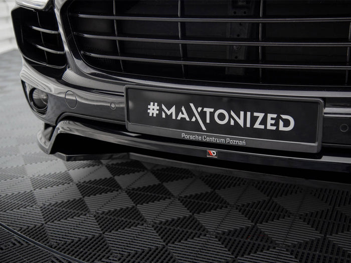 Porsche Cayenne Mk2 Facelift Front Splitter - Maxton Design