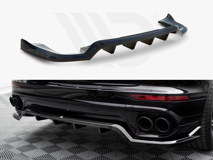 Porsche Cayenne Mk2 Facelift Rear Splitter (Vertical Bars) - Maxton Design