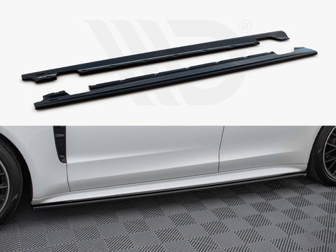 Porsche Panamera GTS 971 Side Skirts Diffusers - Textured - Maxton Design