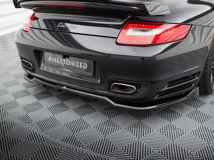 Porsche 911 Turbo 997 Rear Splitter (Vertical Bars) - Maxton Design