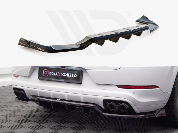 Porsche Cayenne Coupe Mk3 Rear Splitter (Vertical Bars) - Maxton Design