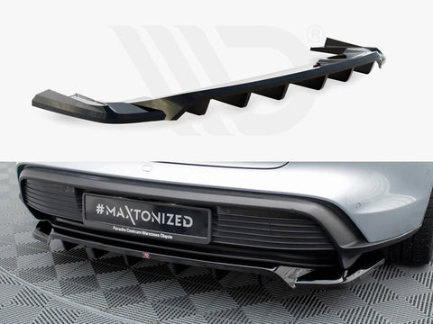 Porsche Taycan / Taycan 4 / Taycan 4S / Taycan GTS Mk1 Rear Splitter (Vertical Bars) - Maxton Design