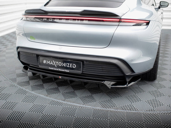 Porsche Taycan / Taycan 4 / Taycan 4S / Taycan GTS Mk1 Rear Splitter (Vertical Bars) - Maxton Design