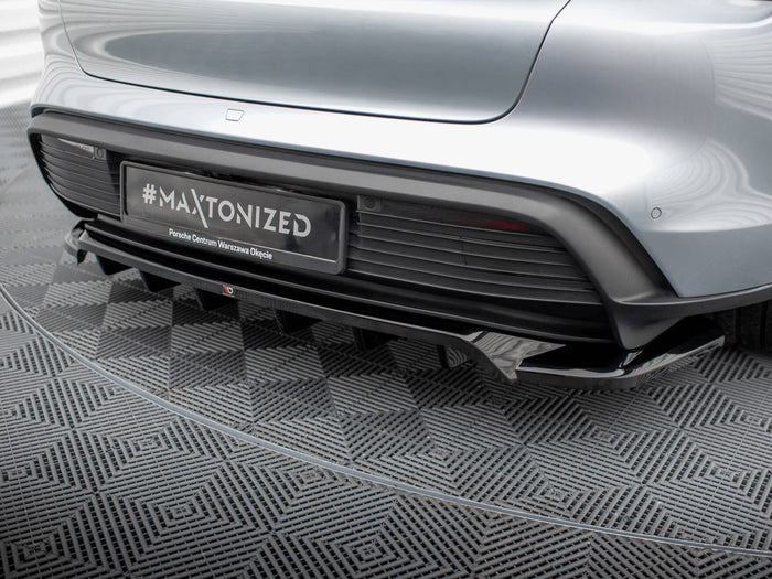 Porsche Taycan / Taycan 4 / Taycan 4S / Taycan GTS Mk1 Rear Splitter (Vertical Bars) - Maxton Design