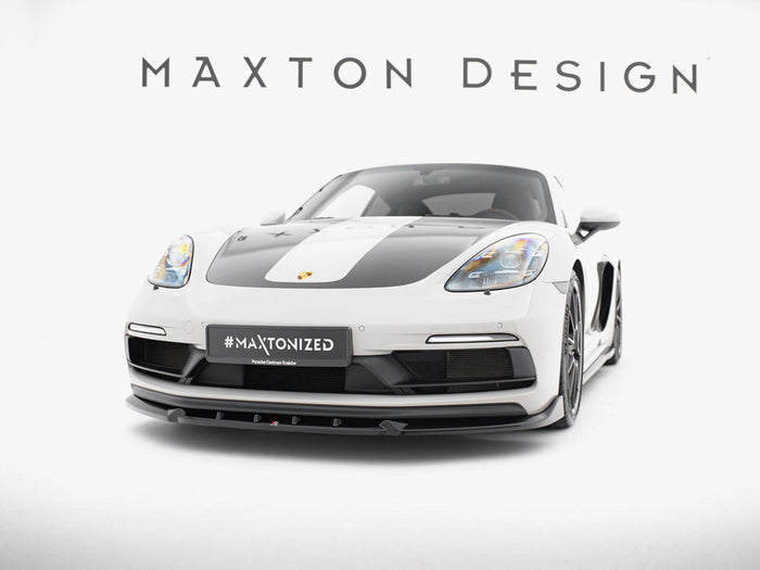 Porsche 718 Cayman GTS 982c Front Splitter V.2 - Maxton Design