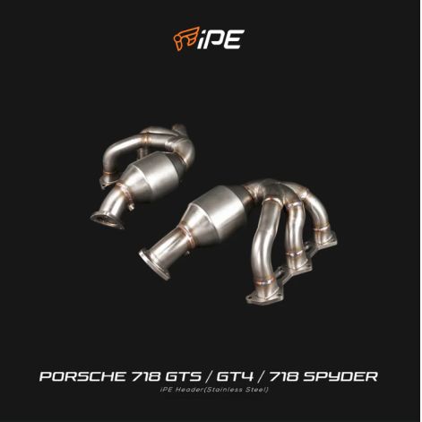 Porsche 982 | 718 Spyder | 718 Cayman GT4 2020 - Current Header with Cat Pipe- IPE Exhaust