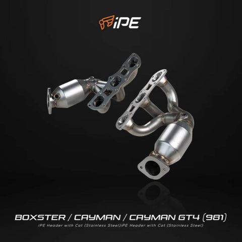 Porsche 981 Boxster 981 Cayman 981 Boxster Spyder 981 Cayman GT4 2012 - 2015 Header with Cat Pipe - IPE Exhaust