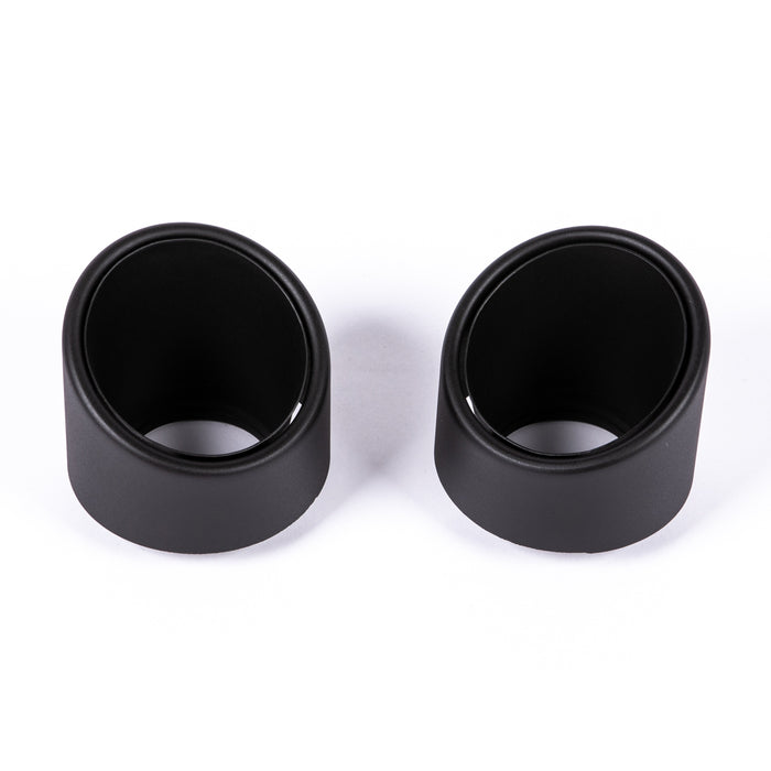 Porsche 718 Inconel Rolled Exhaust Tips (Black Coated) - JCR Exhaust