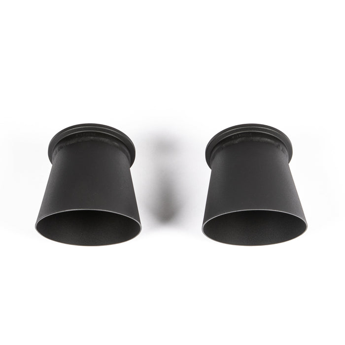 Porsche 718 Titanium Megaphone Exhaust Tips (Black Coated) - JCR Exhaust