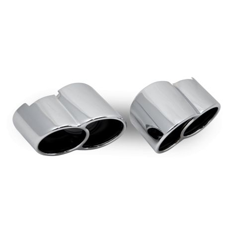 Porsche 911 996 Turbo Twin Exhaust Tailpipes - Top Gear Exhausts