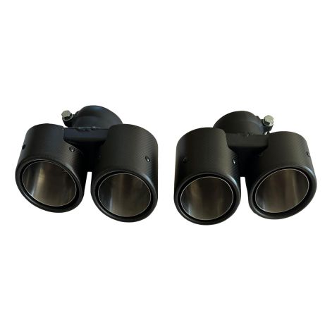 Porsche 911 997.2 Turbo Carbon Twin Exhaust Tailpipes - Top Gear Exhausts