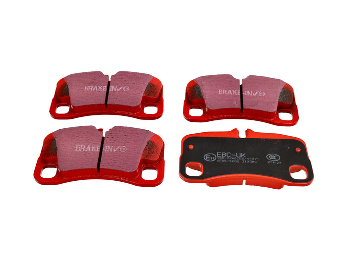 Porsche 997 Turbo / 997.2 C2/C4 RED Brake Pads 'Road' Rear - EBC Brakes