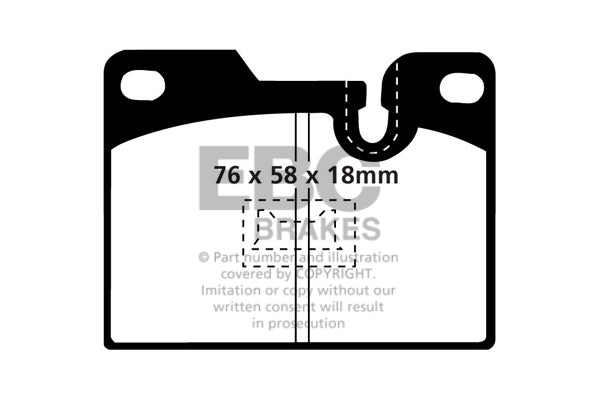 Porsche 924 / 924S / 928 / 944 Rear Brake Pads - EBC Brakes