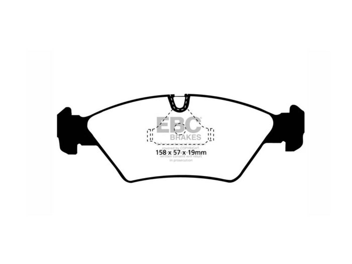 Porsche 928 4.7 83-86 RED Brake Pads 'Road' Front - EBC Brakes