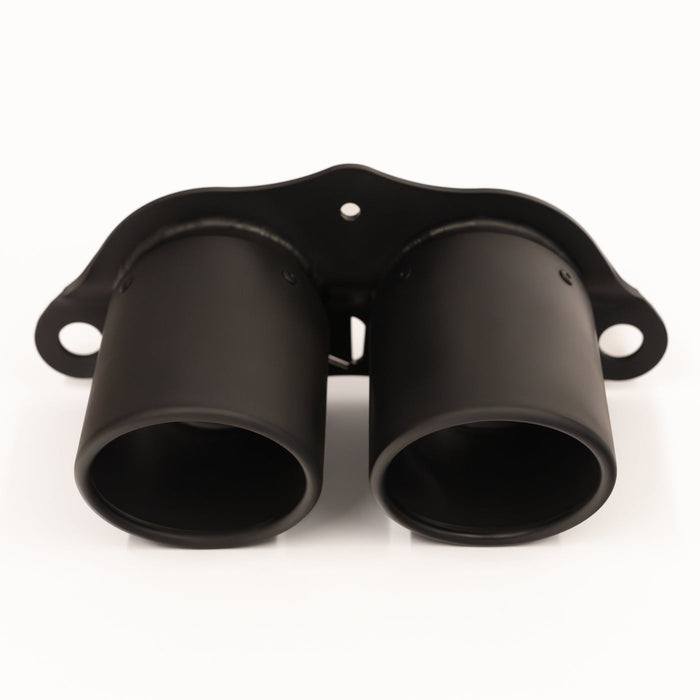 Porsche 992 GT3 OEM Replacement Inco/Ti Tips (Rolled – Black Coated) - JCR Development