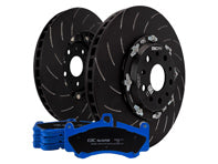 Porsche 991 turbo / 981 Cayman GT4 Front Two-piece Floating Brake Disc And Bluestuff Pad Kit - EBC Brakes