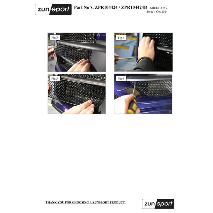 Porsche Panamera 4 E-Hybrid 2024 - Outer Grille Set - Zunsport